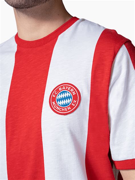 Herren T Shirt Retro Südkurve 1972 rot weiß Offizieller FC Bayern Store