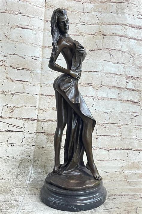 At Auction Original Patou Nude Goddess Woman Bronze Sculpture 19 X 8