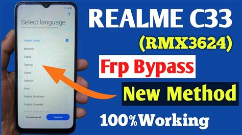 FRP Bypass Realme C33 RMX3624 Google Acoount Remove 1000 Working New