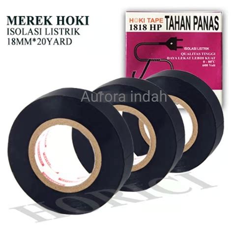 Jual Y Isolasi Listrik Pvc Hitam Tahan Panas Hoki Tape Isolasi