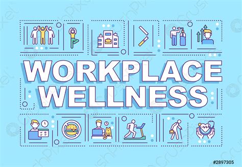 Werkplek Wellness Woord Concepten Banner Stock Vector 2897305