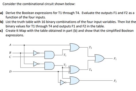 Solved Consider The Combinational Circuit Shown Below A Chegg