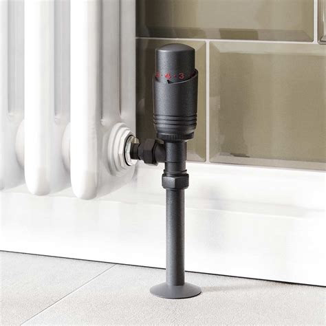 Trade Direct Thermostatic Valves Modern Black Angled