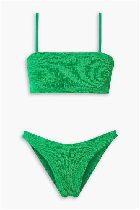 HUNZA G Gigi Seersucker Bikini THE OUTNET