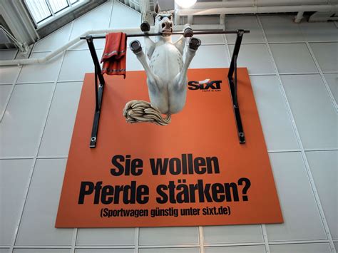 Wir haben auch was für PS Freunde Sixt Airport Werbung sixt