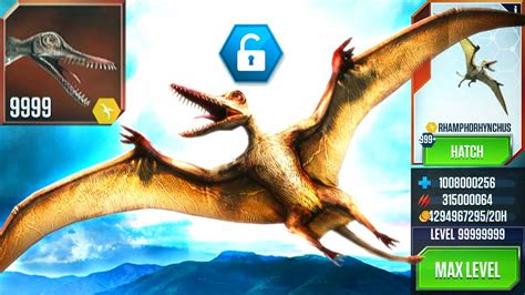 Unlocking Rhamphorhynchus Max Lv Jurassic World The Game Youtube