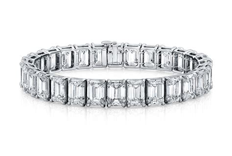 Emerald Cut Diamond Platinum Bracelet Stephen Wiseley Jewelers