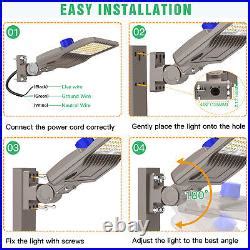 LED Shoebox Light 200W Dusk To Dawn Commercial Parking Lot Street Area