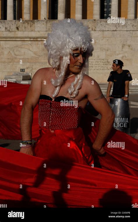 Juni Athen Griechenland Gay Community In Griechenland Paraden In Der Mitte Von