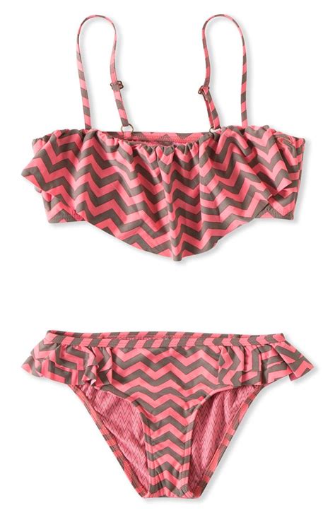 Oneill Island Ruffle Two Piece Swimsuit Big Girls Nordstrom