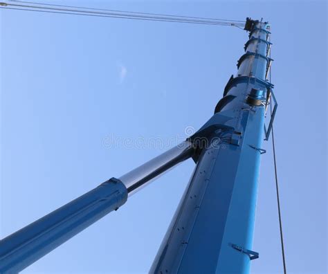 Immense Hydraulic Arm Of A Powerful Crane Stock Photo Image Of Robust