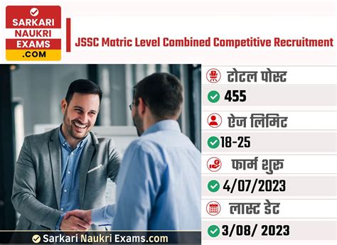 JSSC Matric Level Combined Competitive Recruitment 2023 455 Vacancy