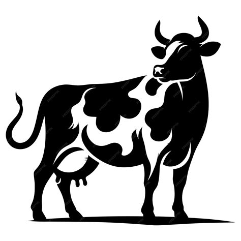 Silueta De Vaca Clip Art Imagen Vectorial De Vaca Vector Premium