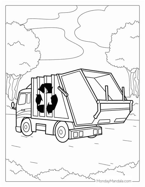 20 Garbage Truck Coloring Pages (Free PDF Printables)