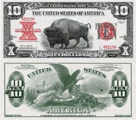 10 Bison Dollars United States Note États Unis Numista