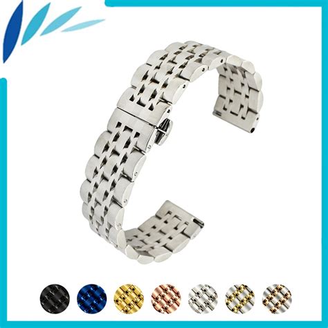 Bracelet De Montre Boucle Papillon En Acier Inoxydable Mm Mm