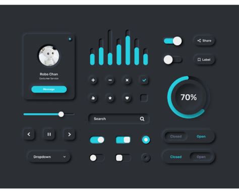 Figma Neumorphism Ui Kit Ui Design Templates