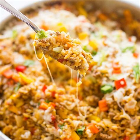 One Pot Spicy Taco Rice Skillet