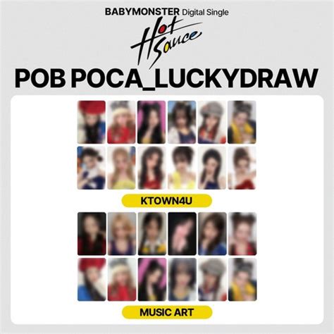 Set Babymonster Digital Single Hot Sauce Luckydraw Pob Photocard Ebay