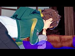 Konosuba Yaoi Kazuma Blowjob With Cum In His Mouth Japanese Asian Manga Anime Game Porn Gay