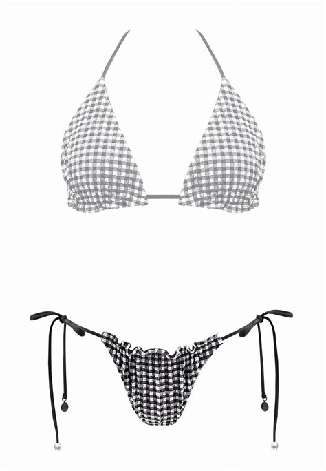 Wiązane majtki od bikini z ozdobnym marszczonym tyłem FD144A 824 Sklep Feba