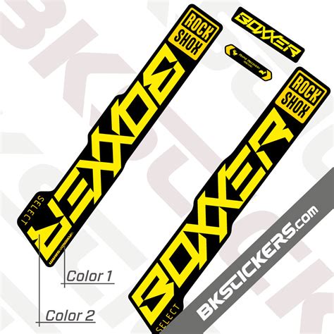 Rockshox Boxxer Stickers Kit Black Forks Bkstickers