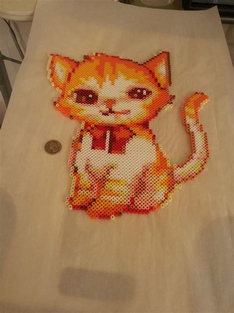 Here Is A Cat Reddit Likes Cats Perler Bead Art Diy Perler Beads