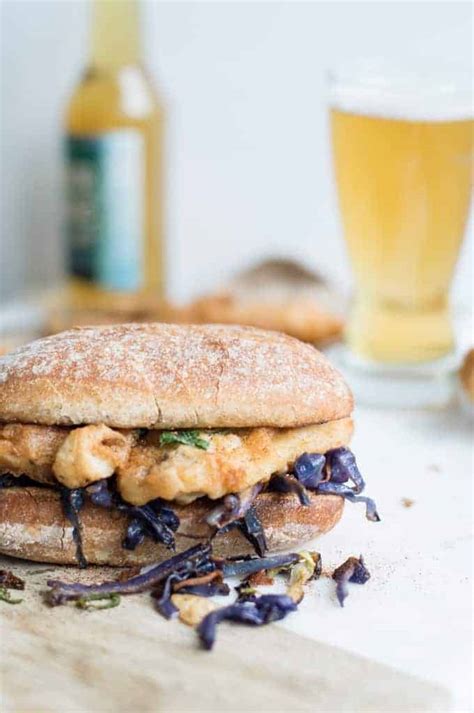 Beer Battered Fish Sandwich with Braised Cabbage - superman cooks