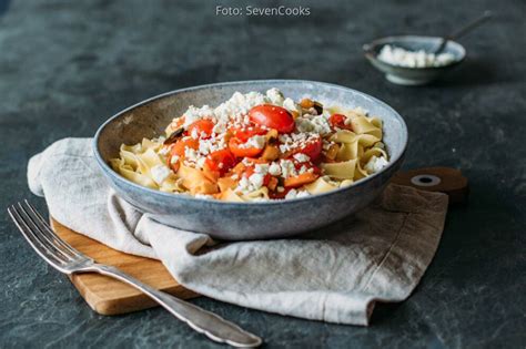 Nudeln Mit Tomaten Und Feta Von Sevencooks