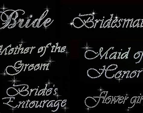 Choose Bridal Rhinestone Iron On Transfer Hotfix Bling Diy Bride