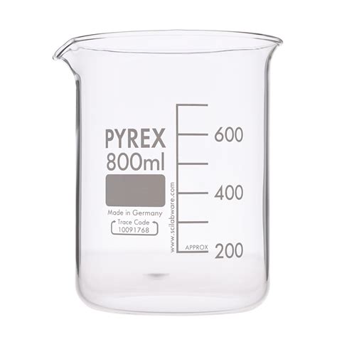 E R Pyrex Glass Beaker Squat Form Ml Pack Of