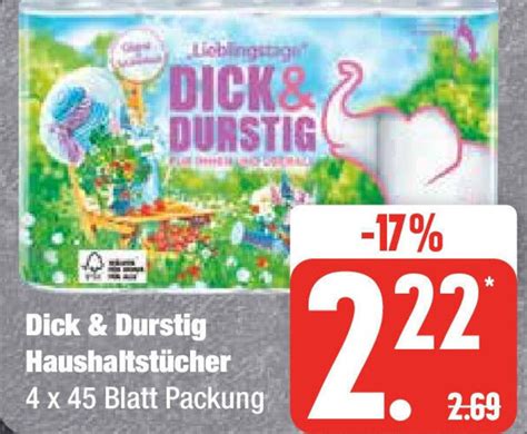 Dick Durstig Haushaltst Cher X Blatt Packung Angebot Bei Edeka