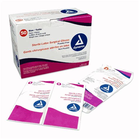 Dynarex 2370 Sterile Latex Surgical Gloves Pf Obgyn Supply