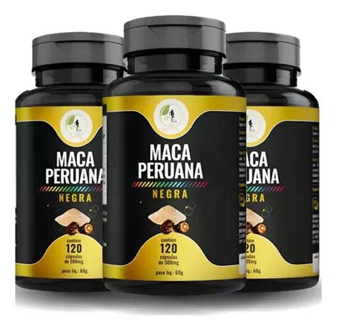 Kit Un Maca Peruana Negra Mg Caps Fits Life Mercadolivre