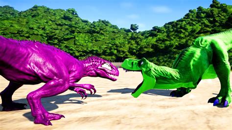 New Epic Dinosaur Fighting T Rex Chomper Vs Color Pack Indominus Rex In Jurassic World Evolution