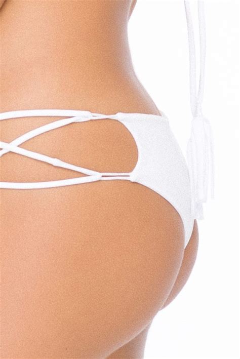 Solid White Hapa Sasa Bikini By Indah Rio Bum