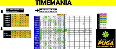 Planilha Timemania Esquema 80 Dezenas Em 25 Jogos Canal Do Puga