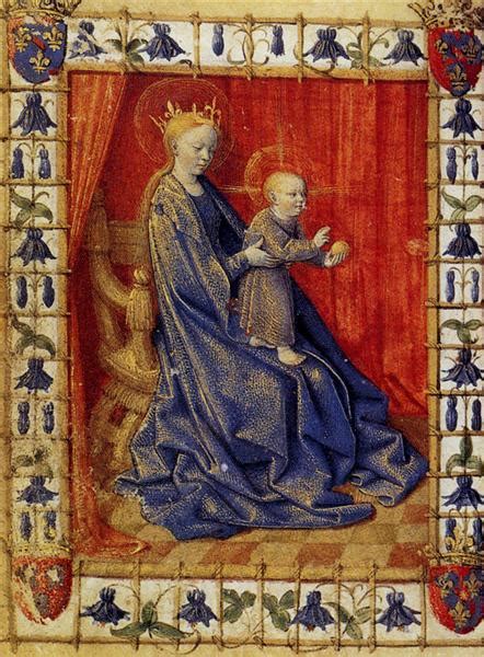 Virgin And Child Enthroned, 1455 - Jean Fouquet - WikiArt.org