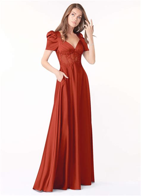 Azazie Sibyl Rust Bridesmaid Dresses Azazie