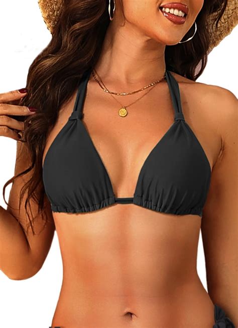 Women Triangle Bikini Top Only 2025 String Halter Sexy Swimsuit Bathing