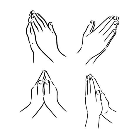 Premium Vector Hands Folded In A Prayer To God Hands Folded In Prayer Vector