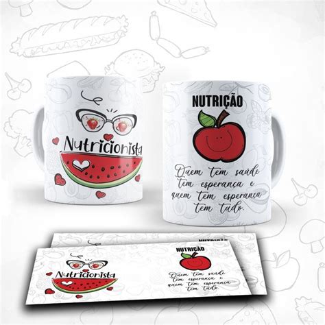 Arte Caneca Nutricionista - 5 Artes Digital Canecas Profissão Nutricionista Editáveis | Elo7