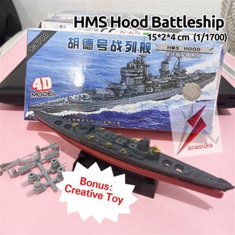 Jual Kapal Perang Hms Hood Model Kit Miniatur Puzzle Rakitan Di Lapak