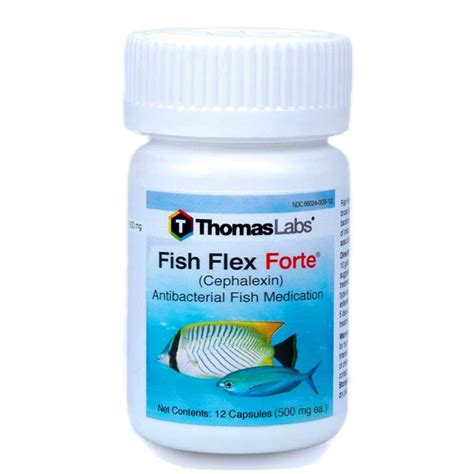 Fish Flex Forte Cephalexinkeflex 500 Mg Capsules 12 Count Fish