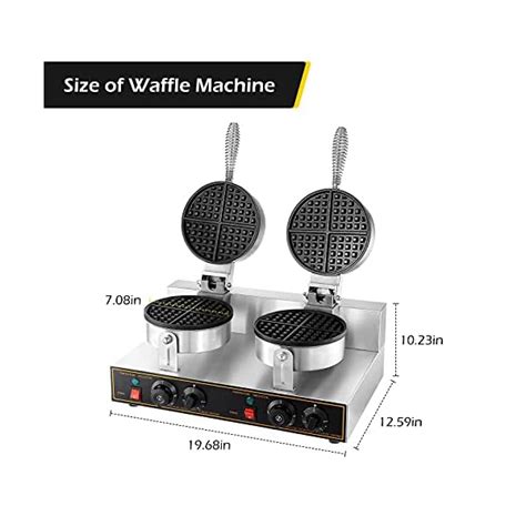 Dyna Living Commercial Waffle Maker Double Heads Waffle Maker Machine