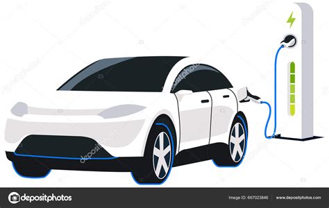 Car Electric Vehicle Technology Illustration Stock Vektorgrafik Von