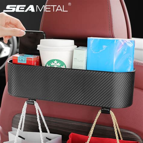 Seametal Car Seat Back Storage Box Multifunctional Universal Cup Phone