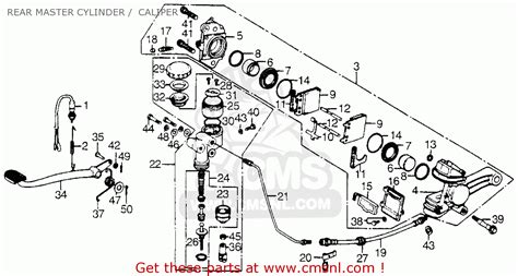 Honda Gl Goldwing K Usa Rear Master Cylinder Caliper Buy