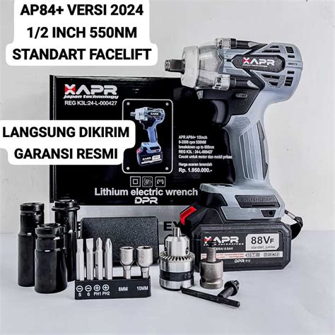 Jual APR JAPAN BOR IMPACT WRENCH BATERAI 550NM 88VF 1 BATERAI AP84