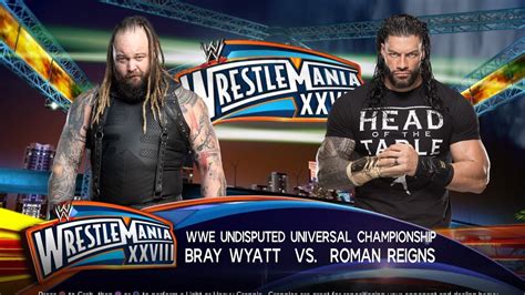 Roman Reigns Vs Bray Wyatt Wwe Undisputed Universal Championship